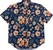 BURNSIDE Premier Tropical Print Short Sleeve Button Up Shirt