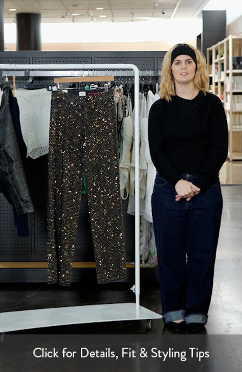 Amazing Stud Embellished Baggy Wide Leg Jeans, sales video thumbnail