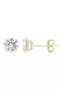 14K Gold Cubic Zirconia 7mm Stud Earrings