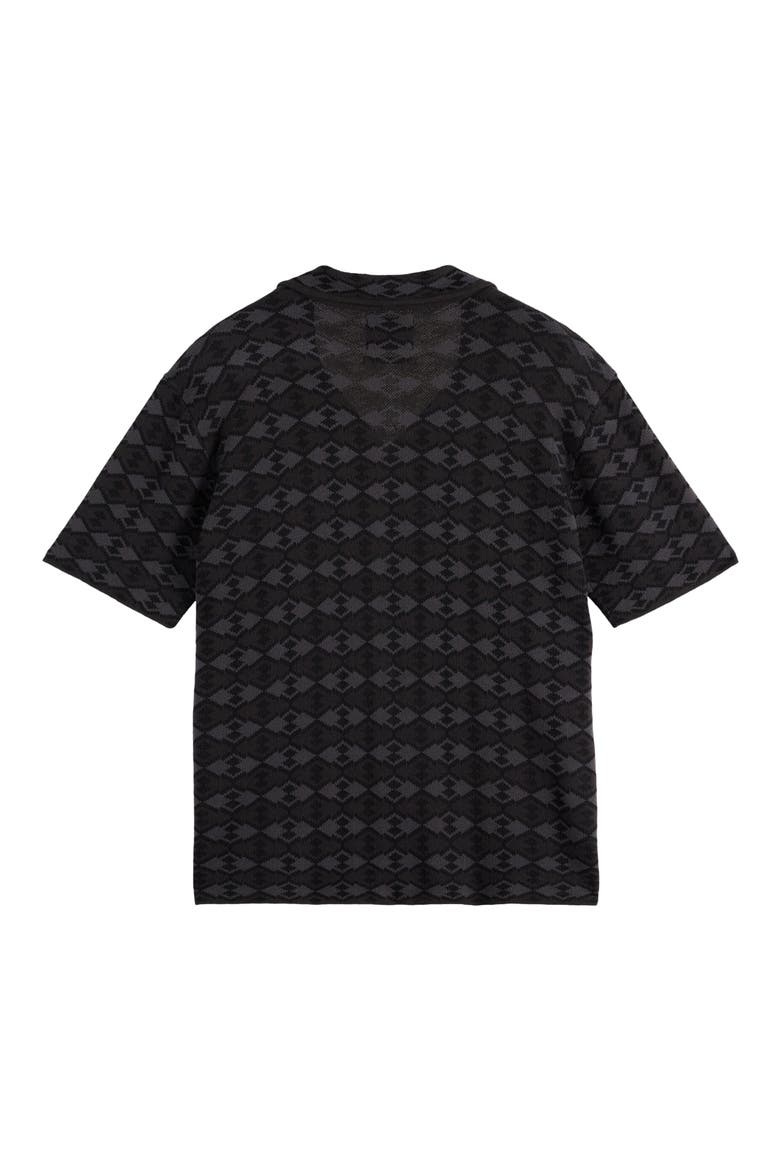 Argyle Knit Camp Shirt, Alternate, color, MINI DIAMOND