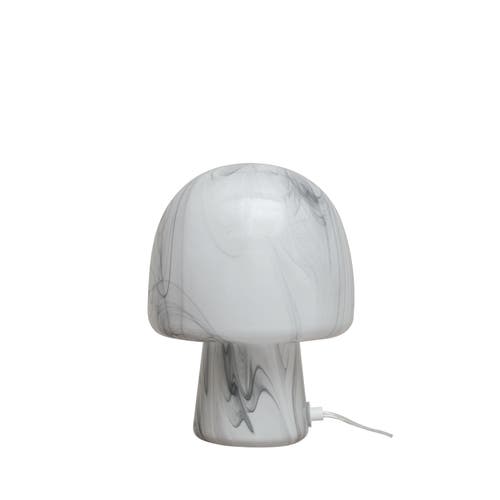 Storied Home 40 Watt Monochrome Mystique Art Glass Lamp In White