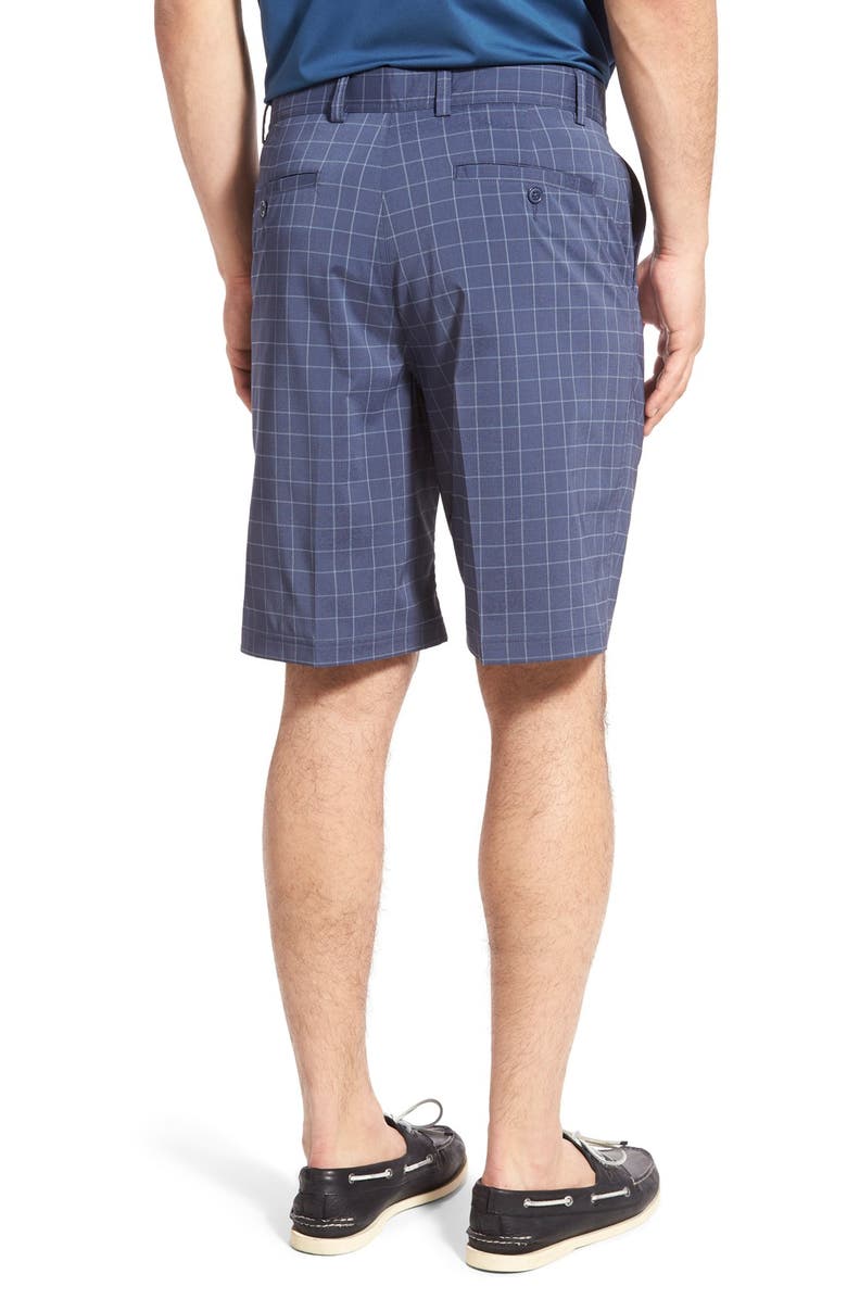 SWC Lone Cypress Pebble Beach Plaid Moisture Wicking Golf Shorts, Alternate, color, Peacoat