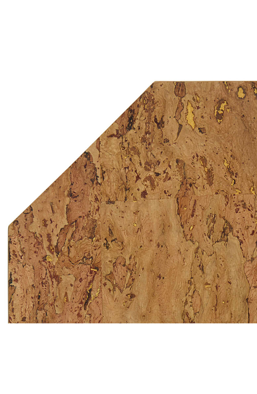 Jonathan Adler Metallic Cork Octagon Placemat Set In Brown