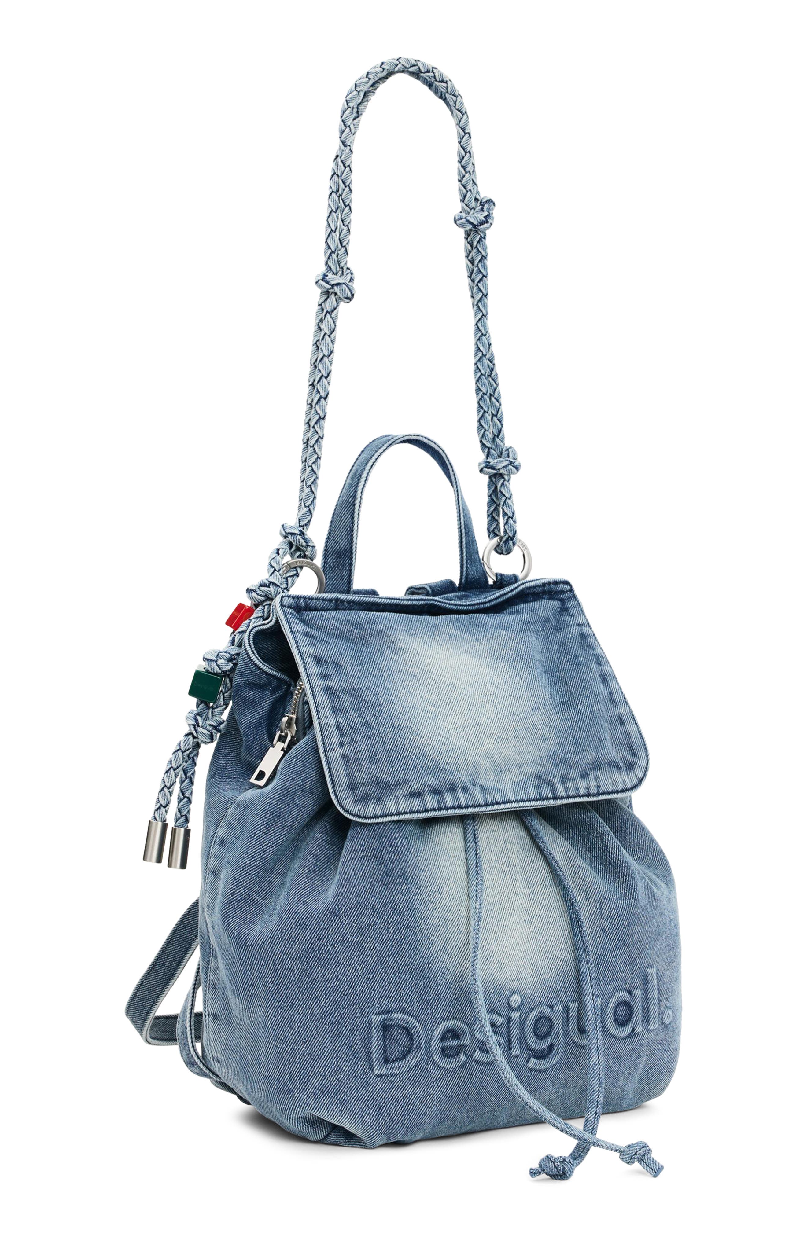 Desigual Mini Denim Backpack, Alternate, color, Light Blue