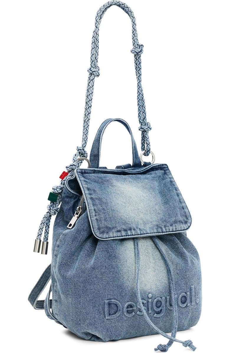 Desigual Mini Denim Backpack, Alternate, color, Light Blue