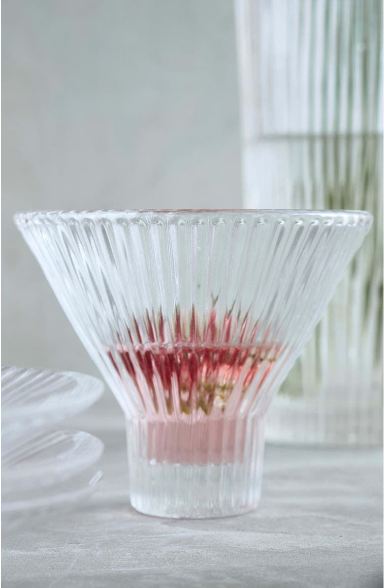 The Collective Home Pressed Clear Martini Glasses - Set of 4, Alternate, color, Clear