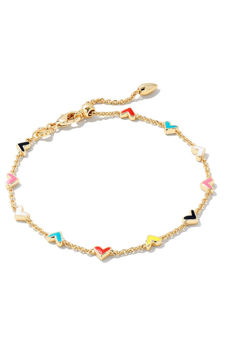 Kendra Scott Haven Heart Delicate Chain Bracelet, Main, color, 