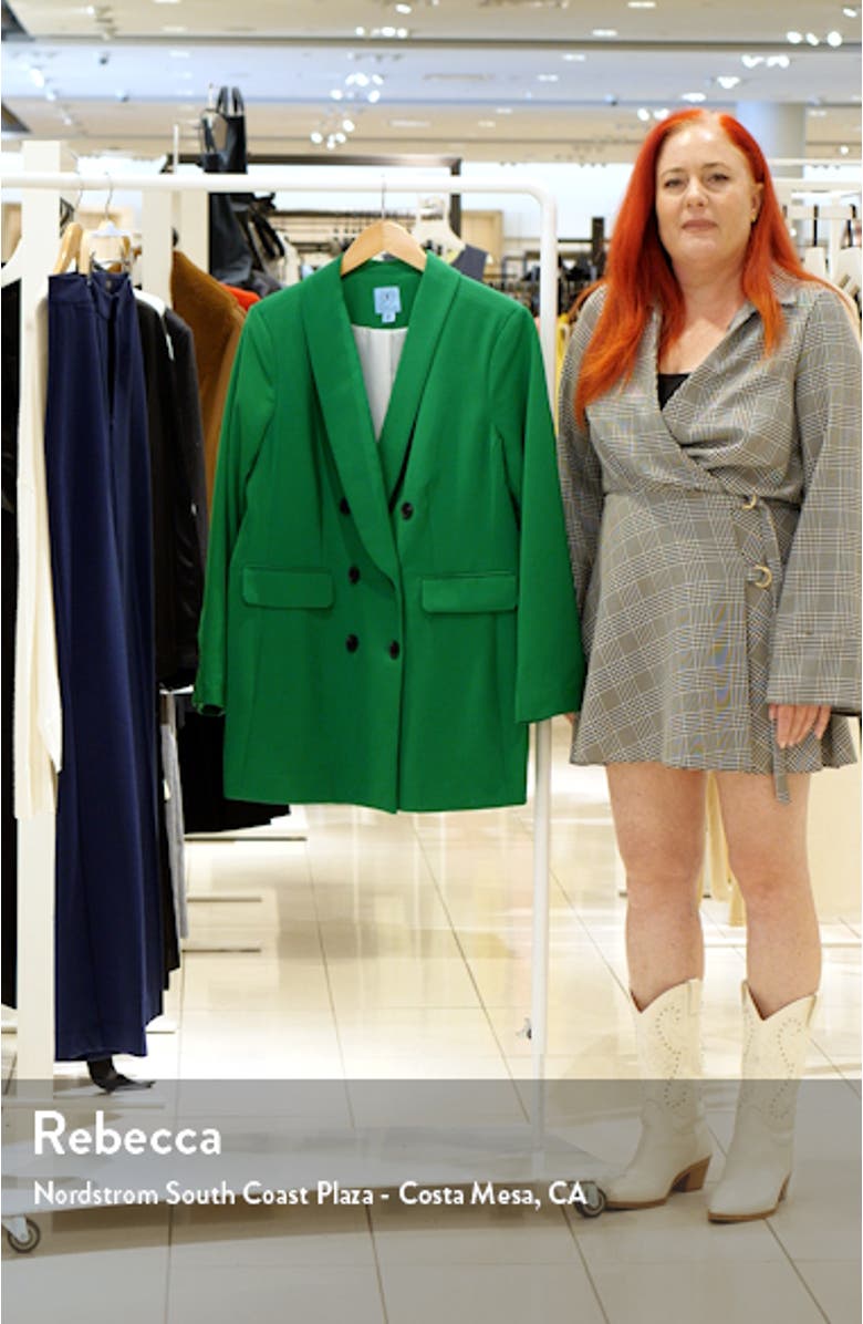 Double Breasted Twill Blazer, sales video thumbnail