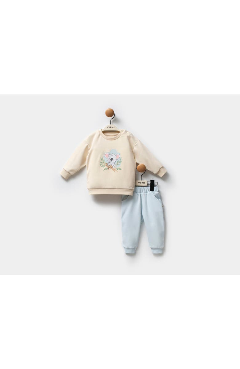 moi noi Koala Sweat Set, Alternate, color, Beige