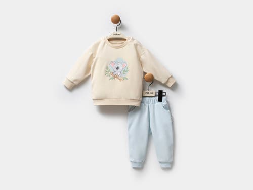 Moi Noi Koala Sweat Set In Neutral
