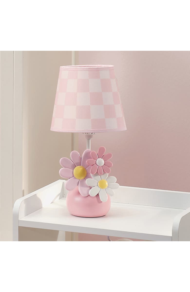 Lambs 
Ivy Daisy Dreams Hand-Painted Floral Lamp w/ Shade and LED Bulb, Alternate, color, Pink