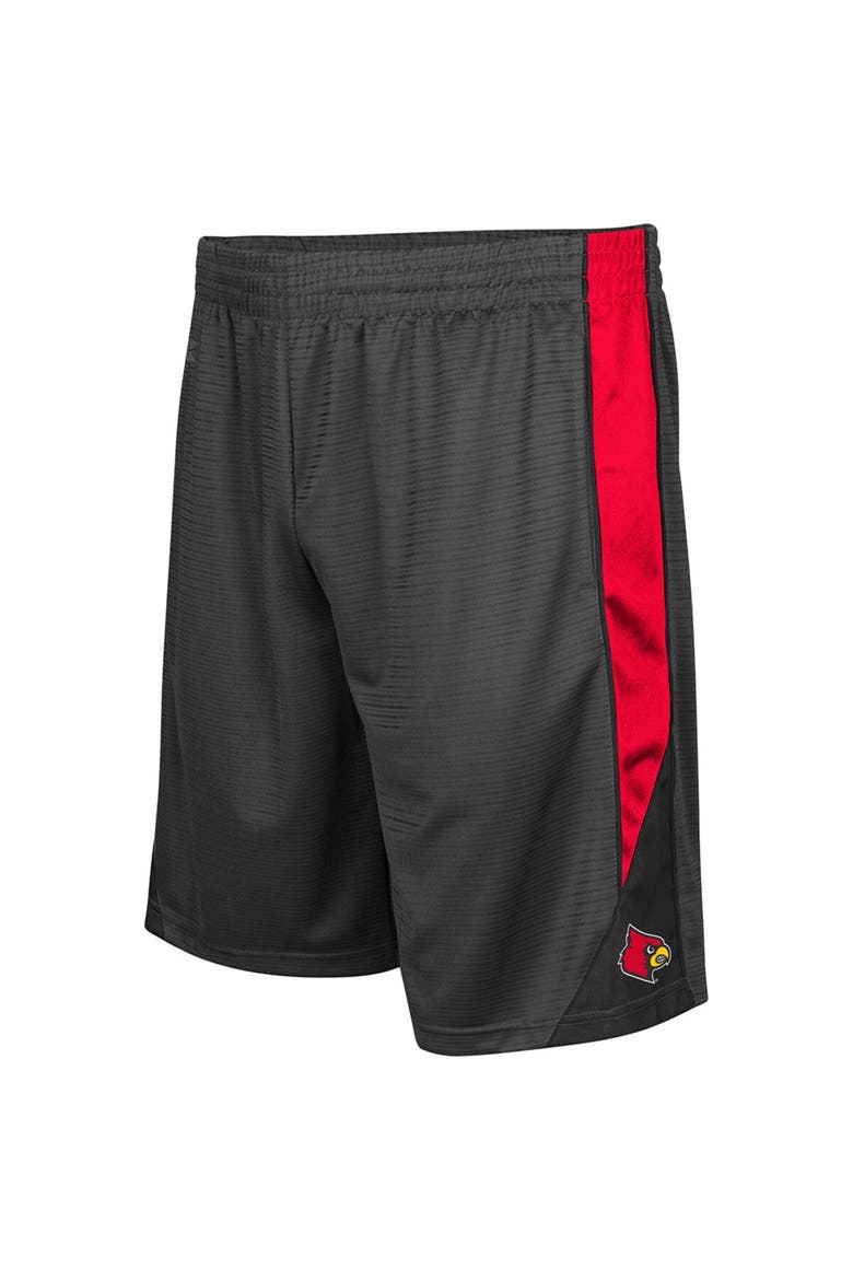Men's Colosseum Charcoal Louisville Cardinals Turnover Shorts, Alternate, color, Charcoal