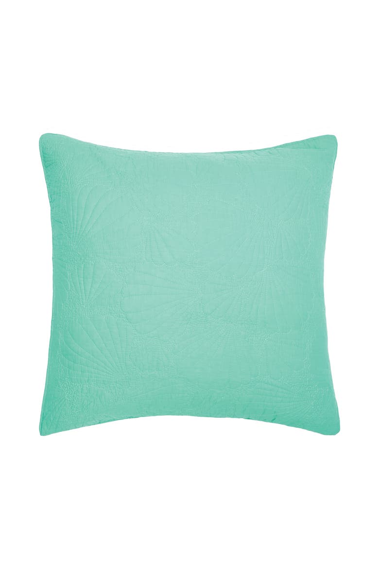 Scallop Shell Euro Sham, Main, color, Green