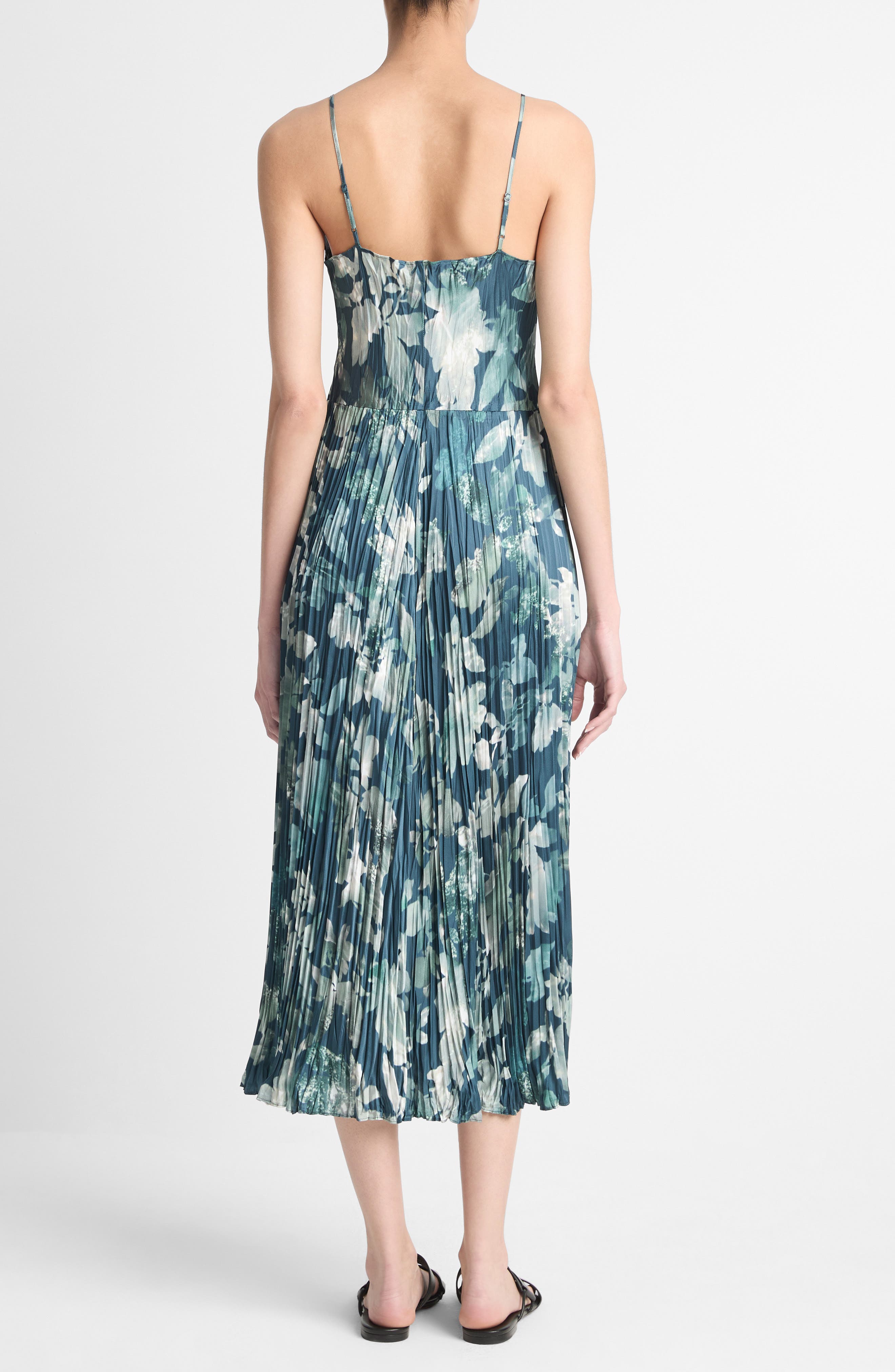 Floral Crushed Satin Midi Slipdress - image 2
