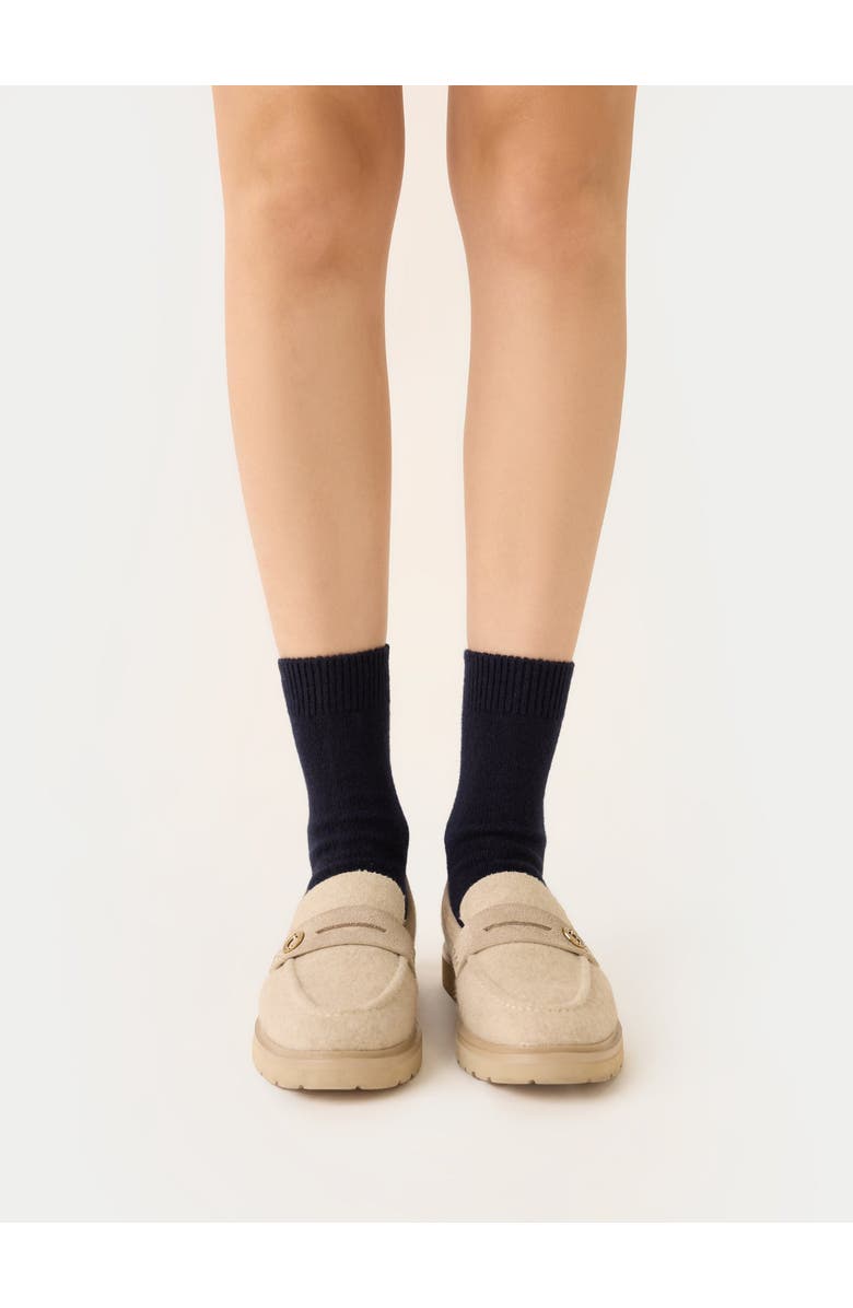 Gobi Cashmere Basic Socks, Alternate, color, Navy Blazer