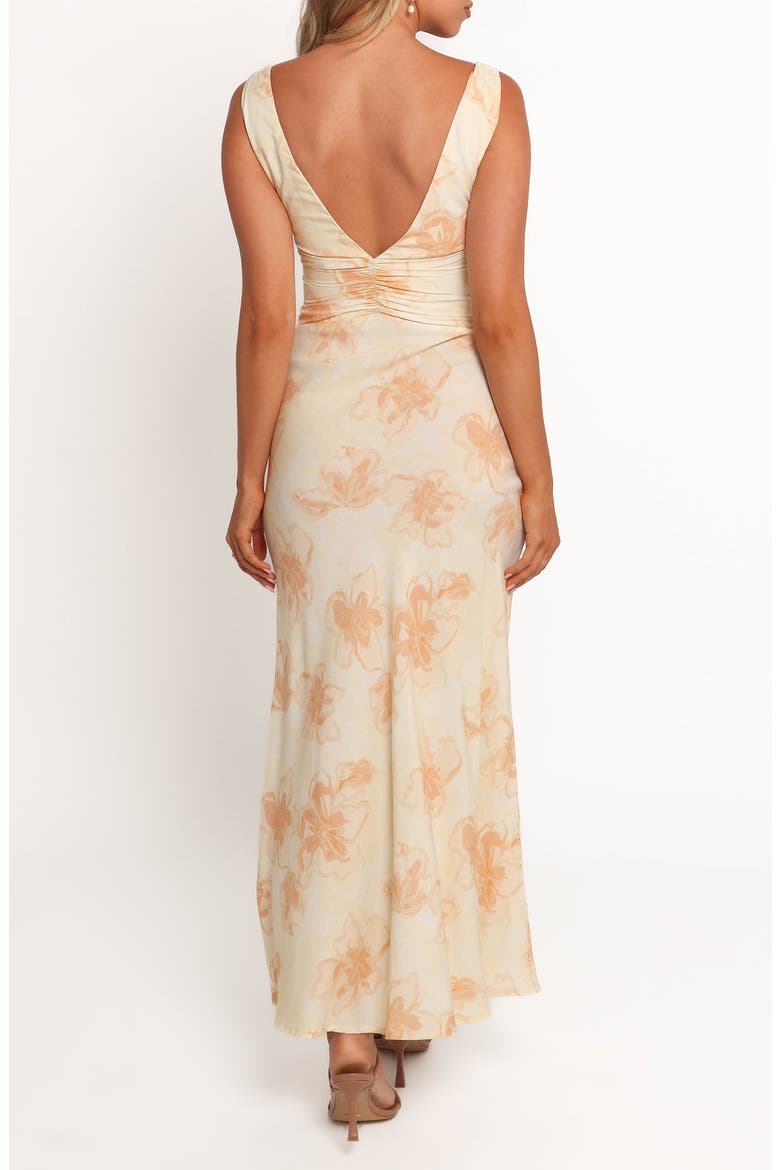 Orin Sleeveless Floral Print Dress, Alternate, color, YELLOW