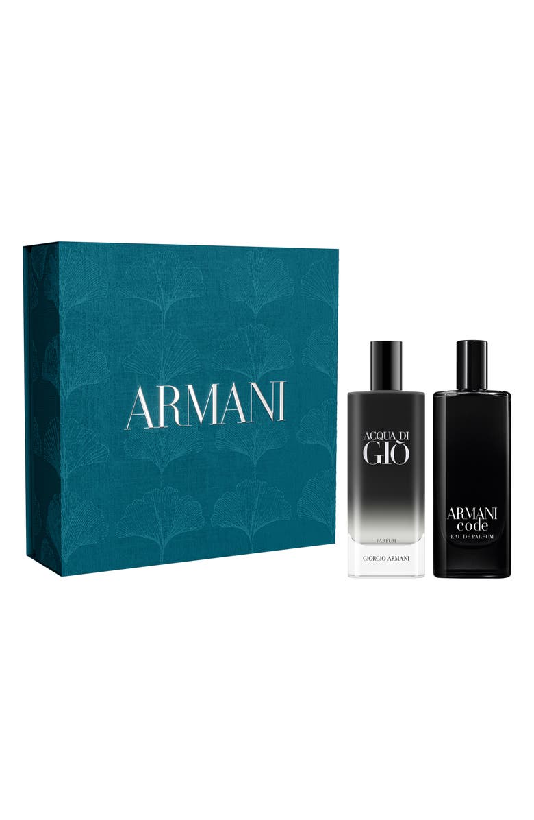 ARMANI beauty Acqua di Gio Parfum & Armani Code Eau de Toilette Fragrance Set $90 Value, Main, color, 