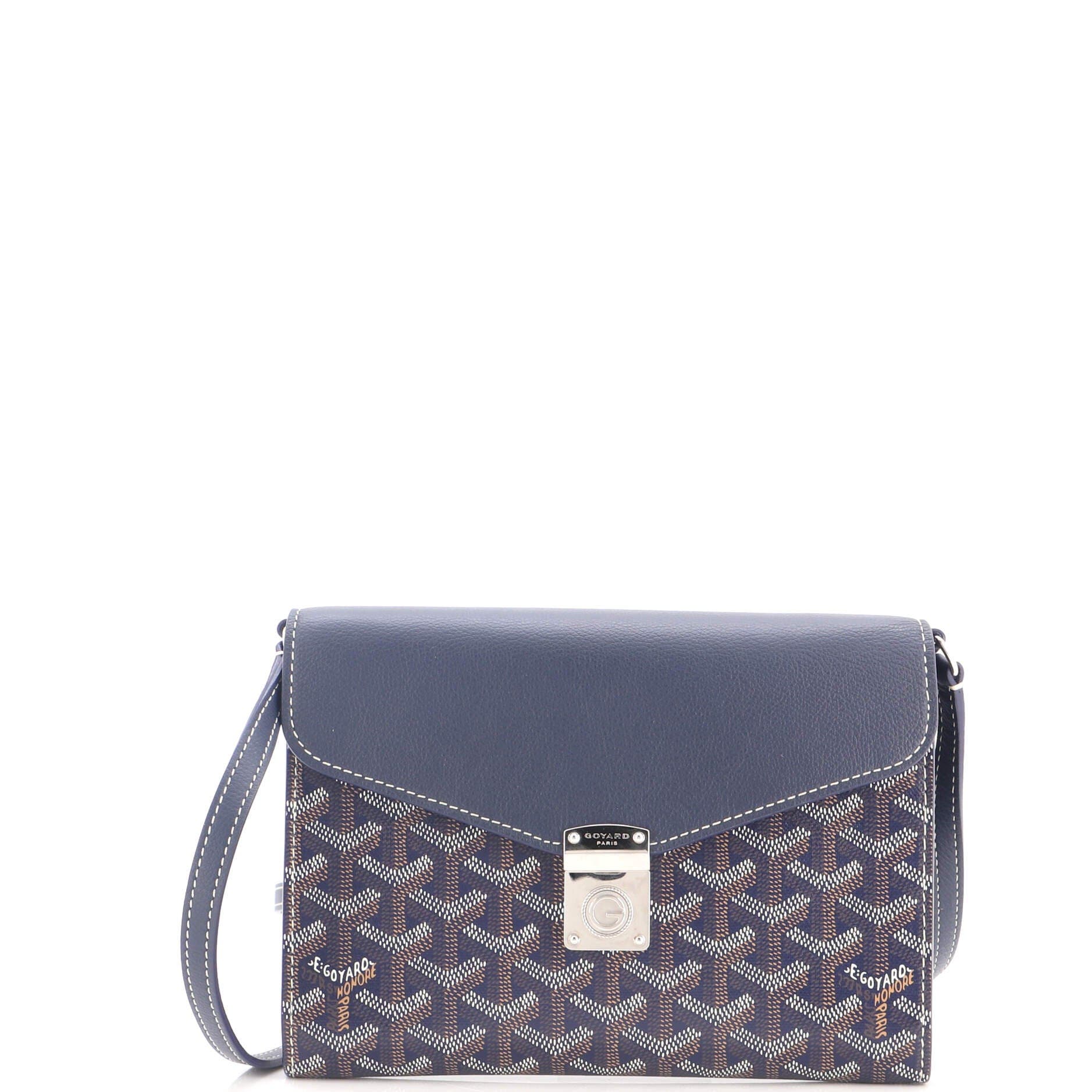 Chypre Wallet on Strap Coated Canvas with Leather, Main, color, Blue