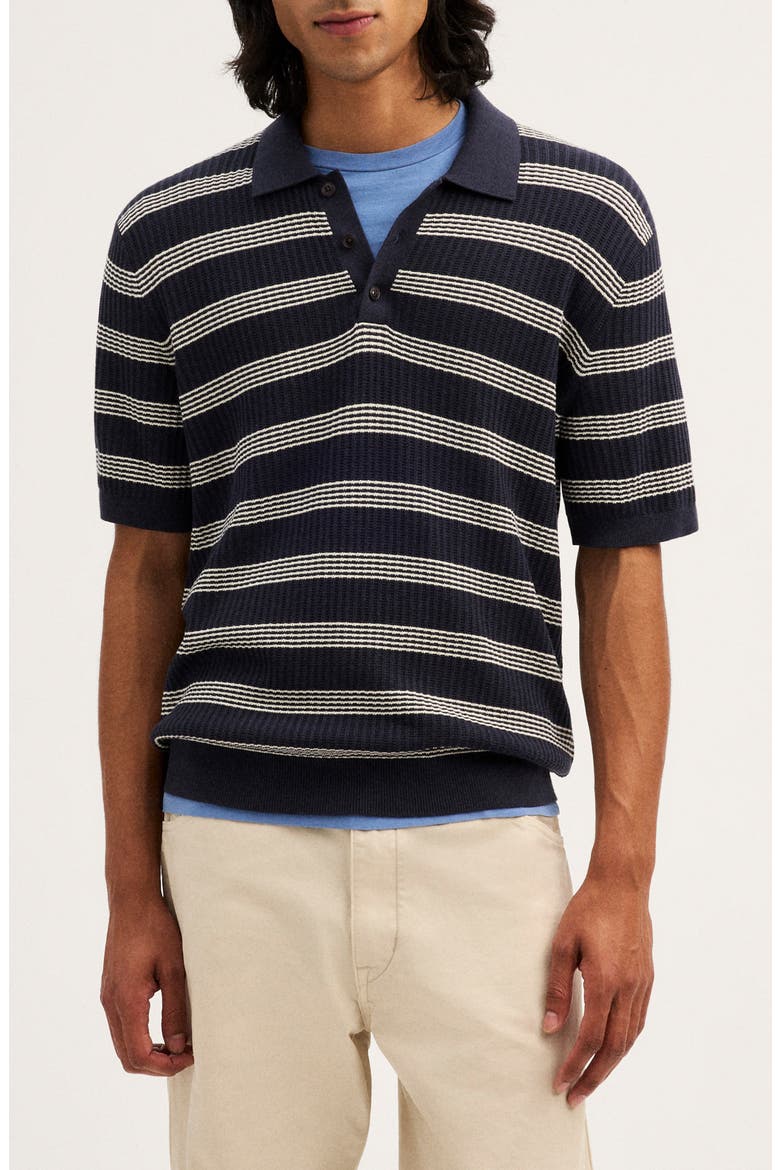 Carlos Striped Polo, Main, color, INK