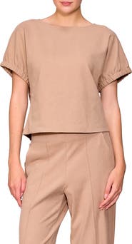 MELLODAY Puff Sleeve Knit Top