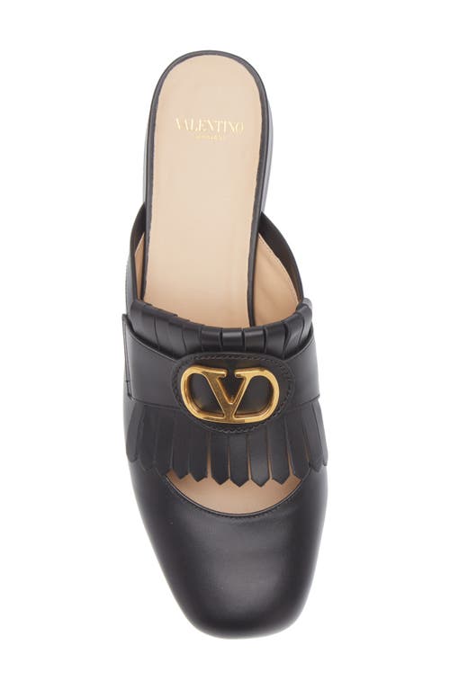 Valentino Women's Vlogo Signature Leather Slippers Sandal In Black