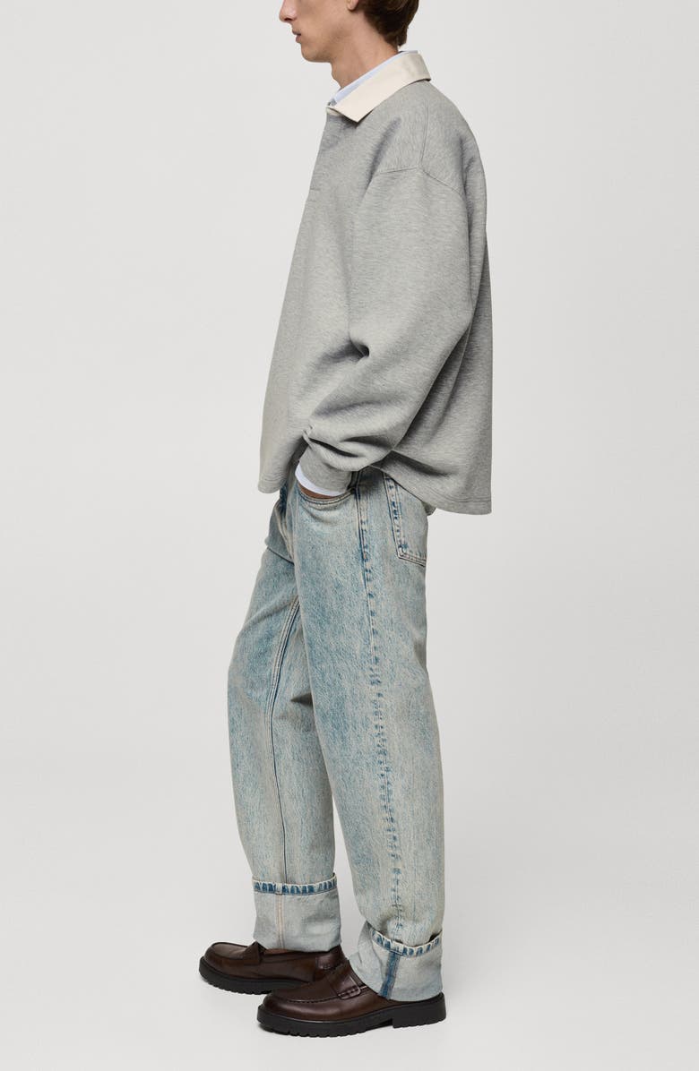 MANGO Relaxed Fit Polo Sweatshirt, Alternate, color, 