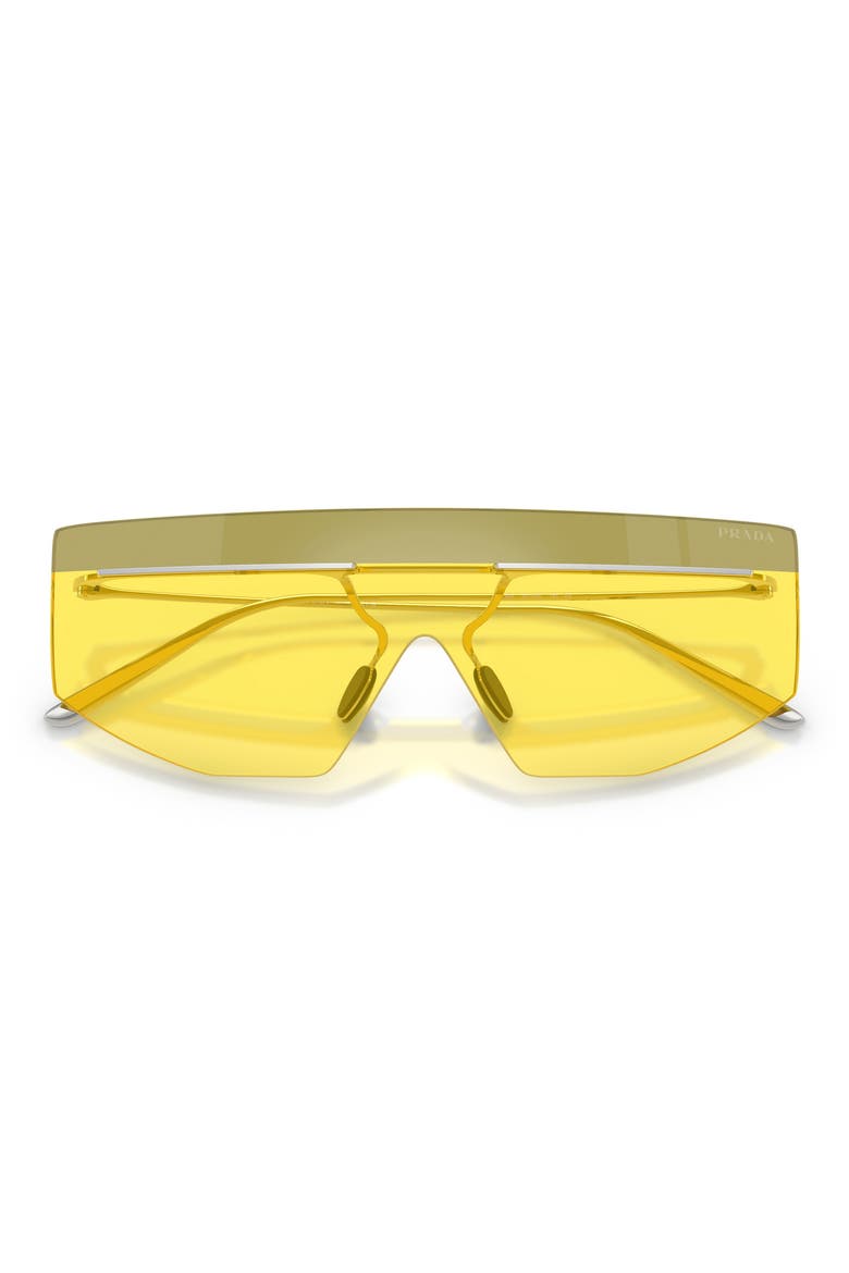 140mm Shield Sunglasses, Alternate, color, SILVER/ YELLOW SILVER