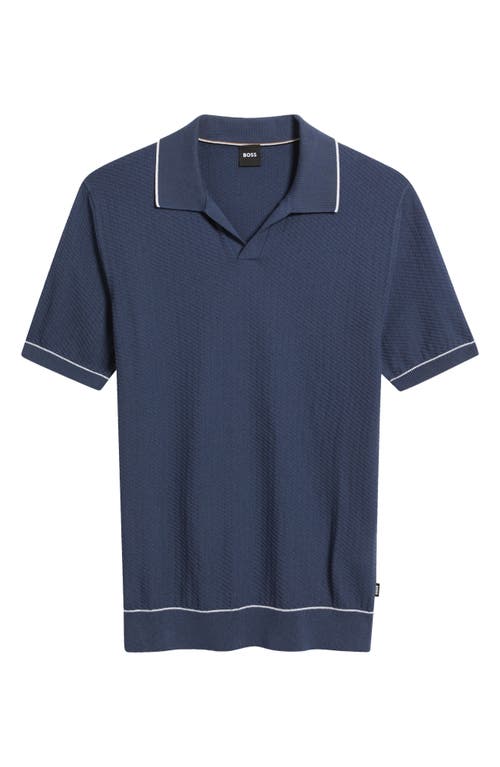 Hugo Boss Boss Isello Tipped Polo Sweater In Blue