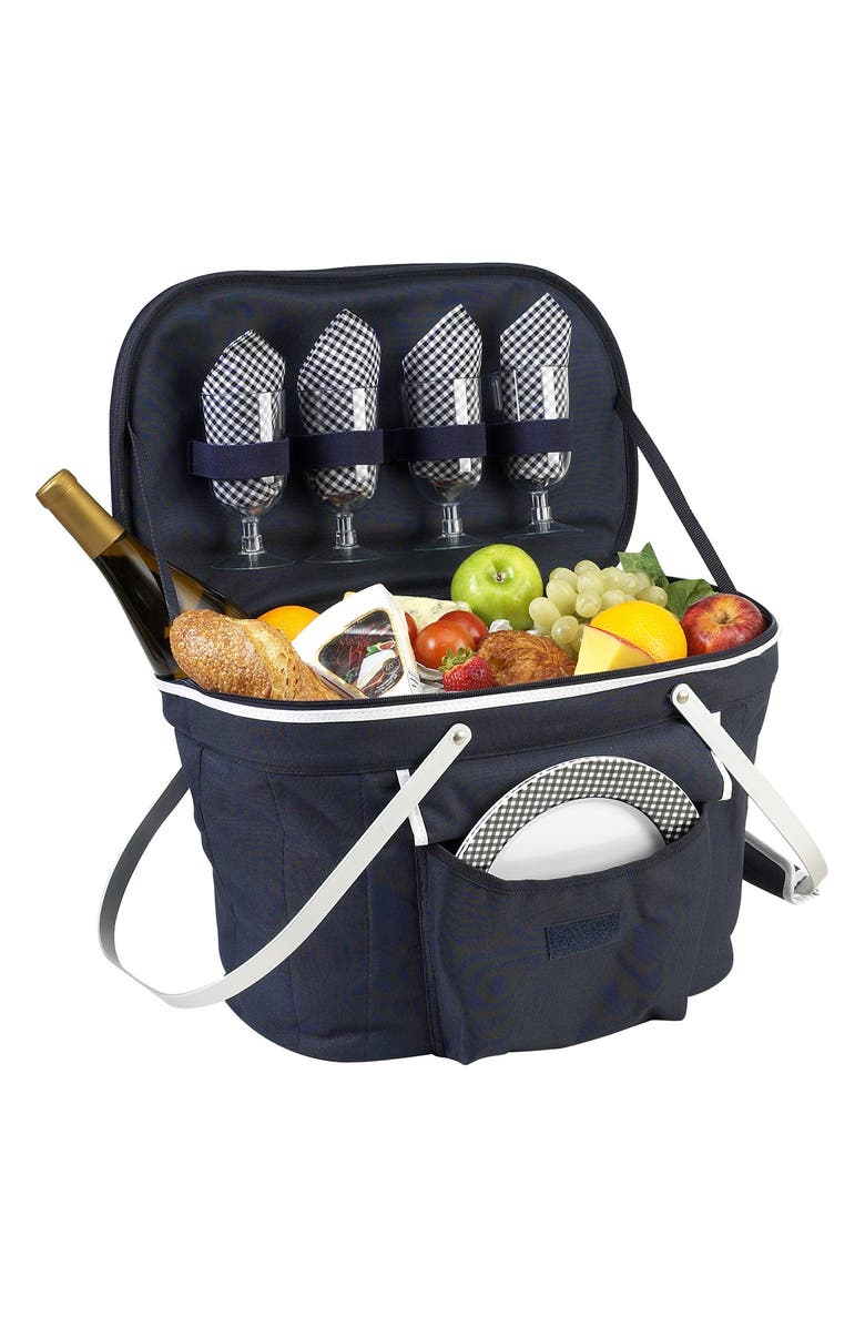 Picnic at Ascot Soft Picnic Basket for Four, Main, color, 