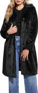 GUESS Simonne Longline Faux Fur Coat