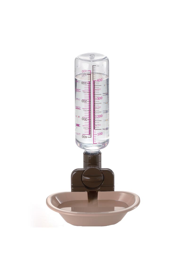 Pet Water Rehydration Station, Gravity Fed Pet Water Station, includes Bottle and Dish, Main, color, Multicolored