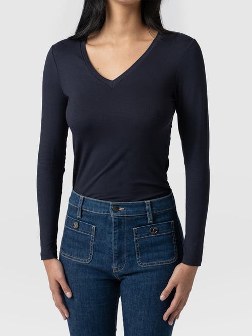 Shop Saint + Sofia Austen V Neck Tee