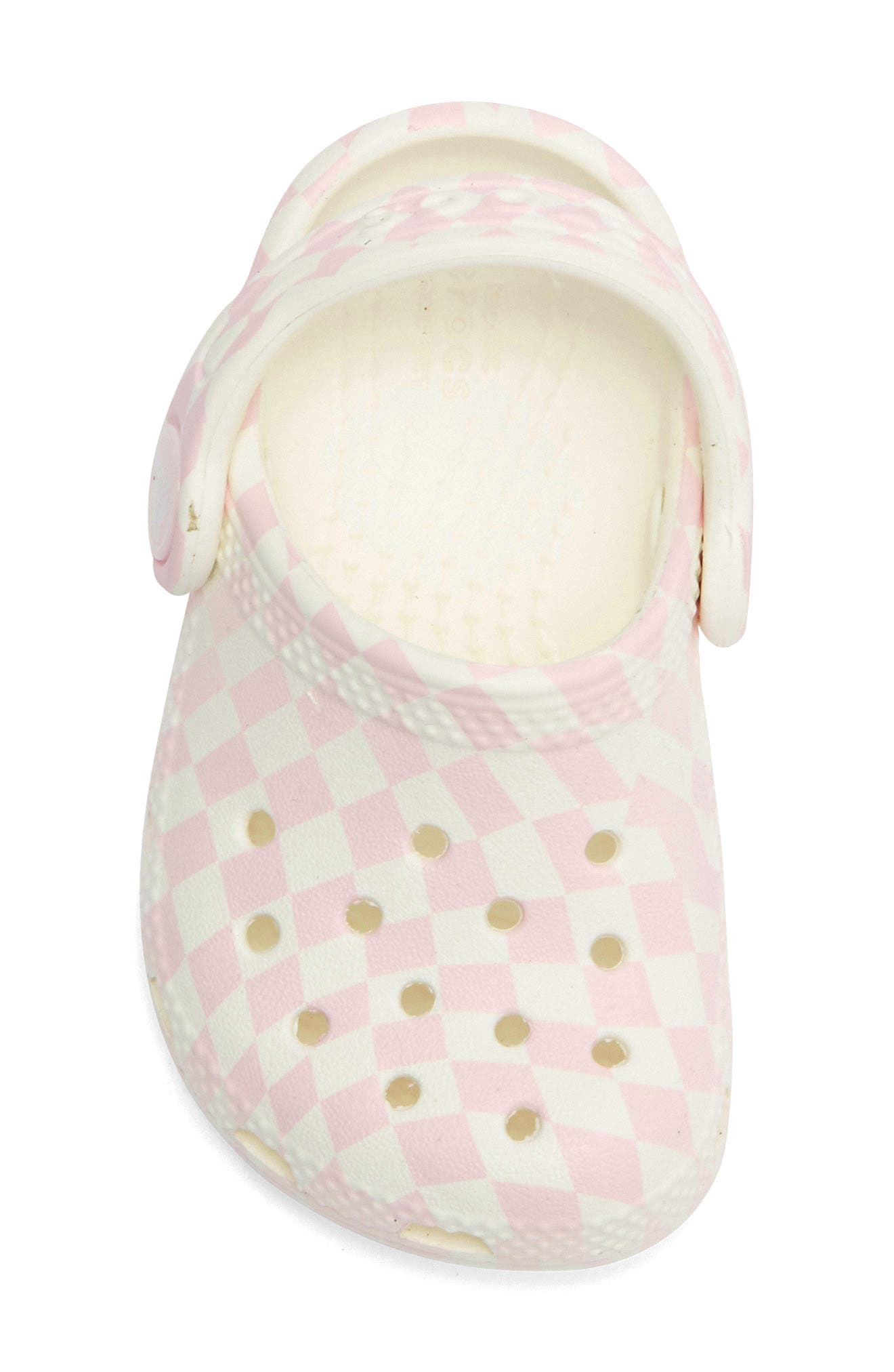 Kids' Warped Check Classic Clog, Alternate, color, PINK MILK