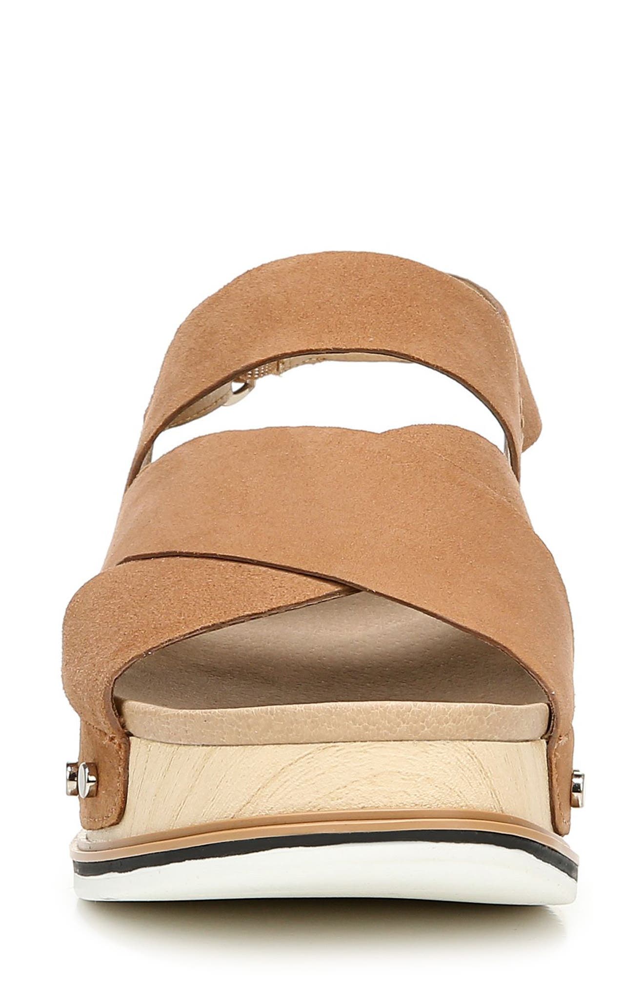 Catchin' Rays Platform Sandal, Alternate, color, HONEY LEATHER