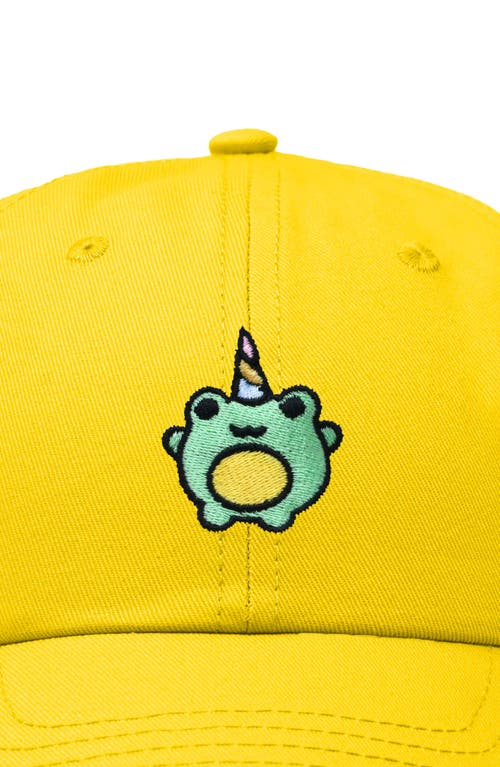Dalix Froggy Unicorn Embroidered Cap In Gold