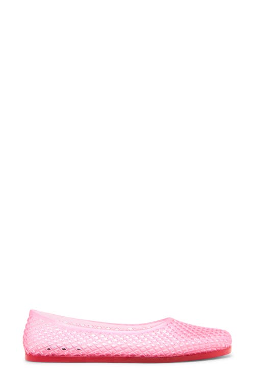 Steve Madden Gyzmo Perforated Jelly Flat In Pink