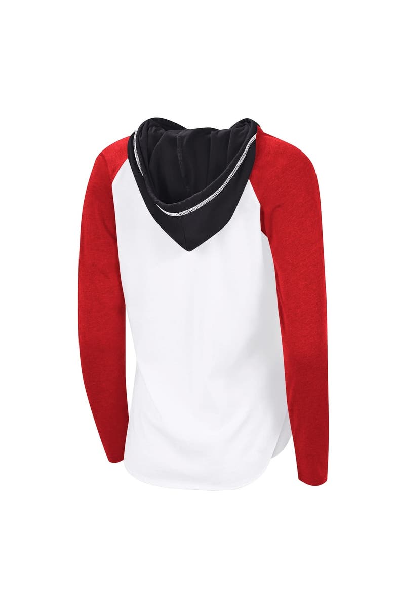 G-III 4HER BY CARL BANKS Women's G-III 4Her by Carl Banks  White New Jersey Devils VIP Raglan Long Sleeve Hoodie T-Shirt, Alternate, color, White