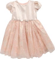 BLUEBERI boulevard Kids' Metallic Bodice Mesh Dress