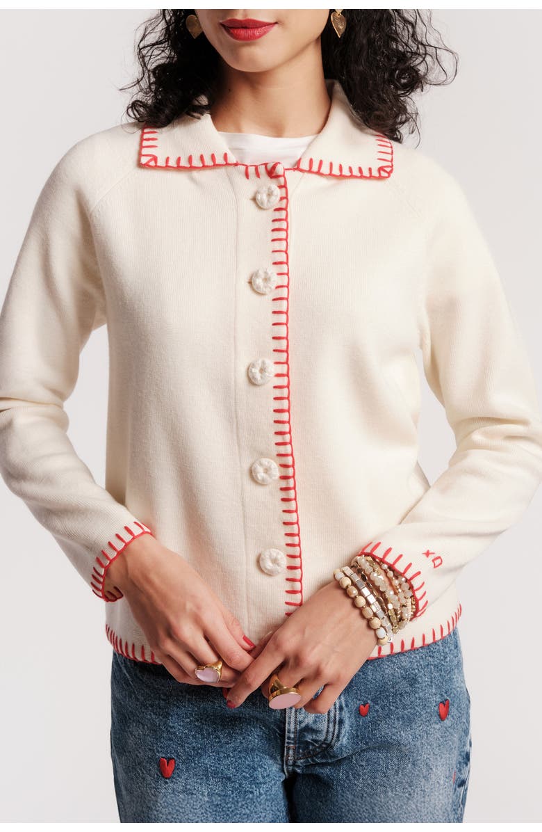 Frances Valentine Babs Cardigan, Main, color, Natural/Orange