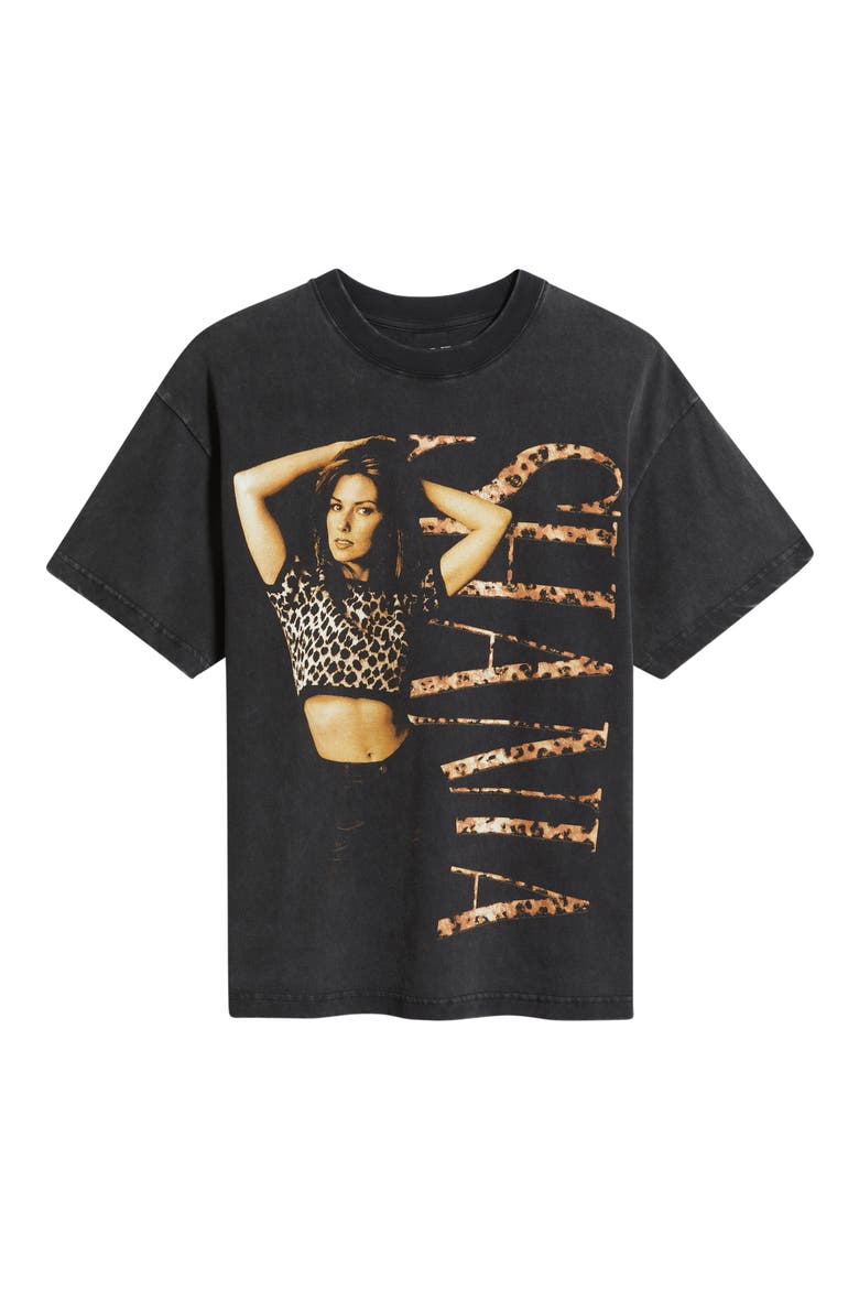 Oversize Shania Twain Graphic T-Shirt, Alternate, color, BLACK WASH
