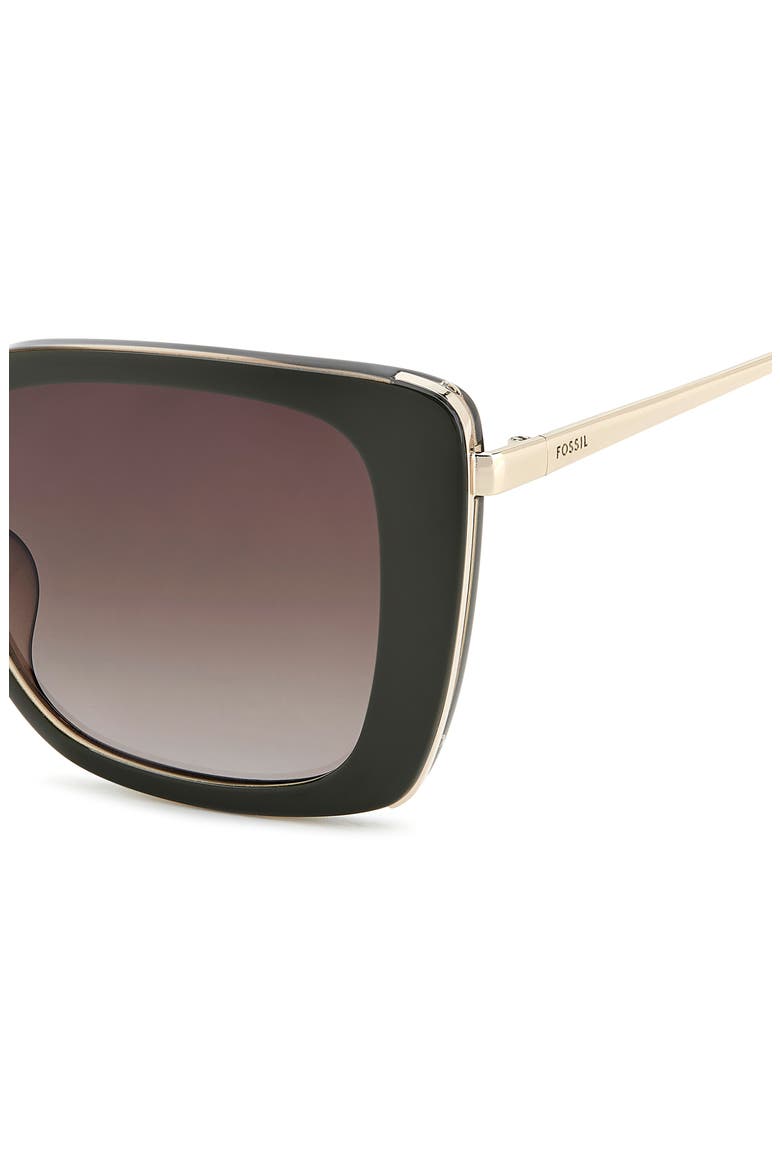 54mm Gradient Square Sunglasses, Alternate, color, KHAKI/ BROWN SF