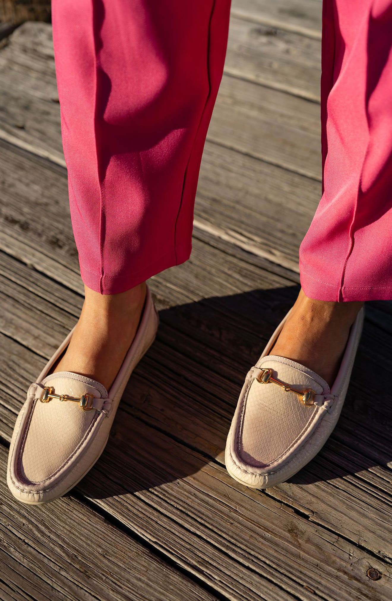 patricia green Finn Driving Shoe, Alternate, color, Cream Snake Leather