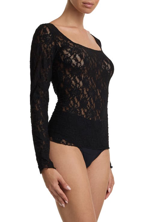 Signature Lace Long Sleeve Top