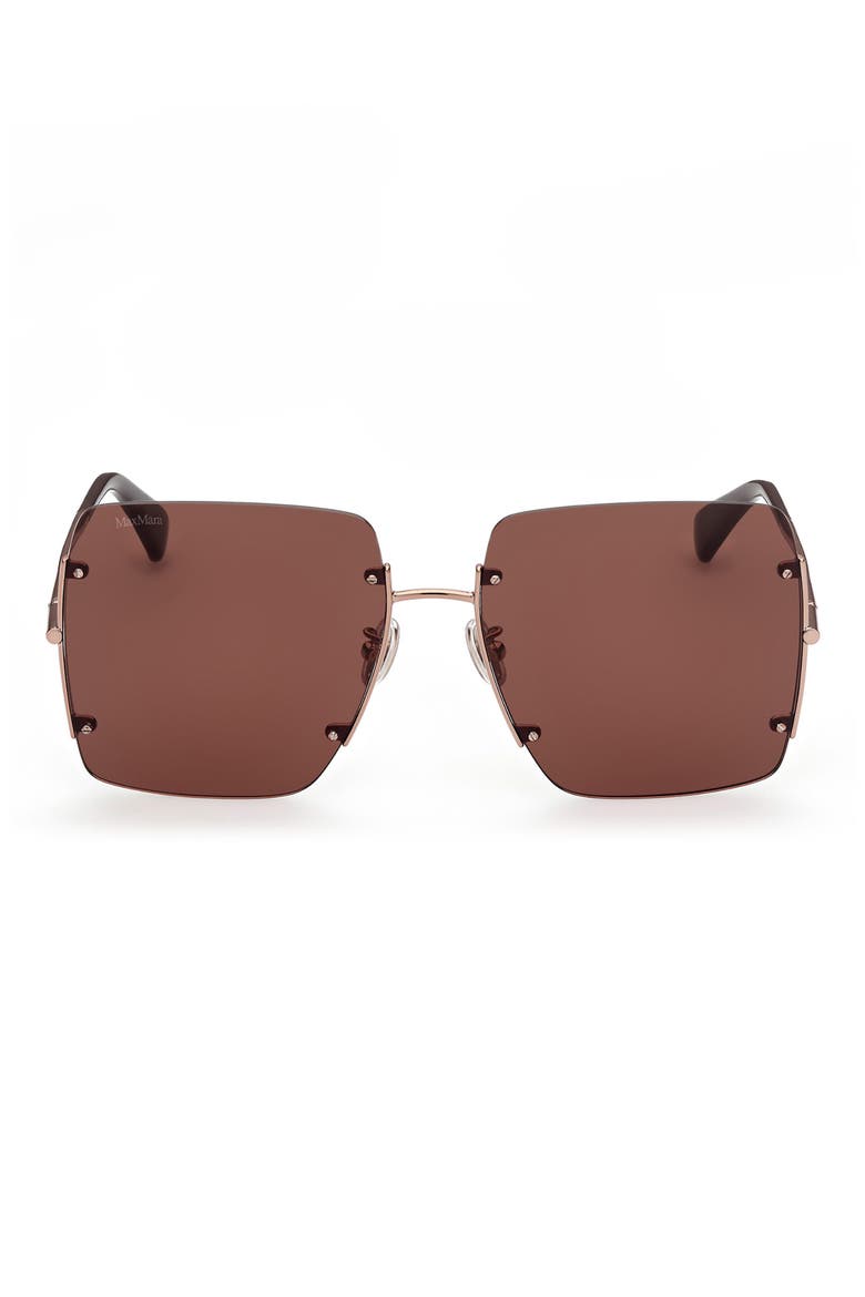 60mm Geometric Sunglasses, Main, color, BRONZE/ OTHER / BROWN