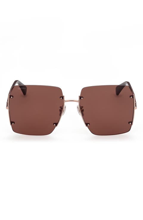 60mm Geometric Sunglasses