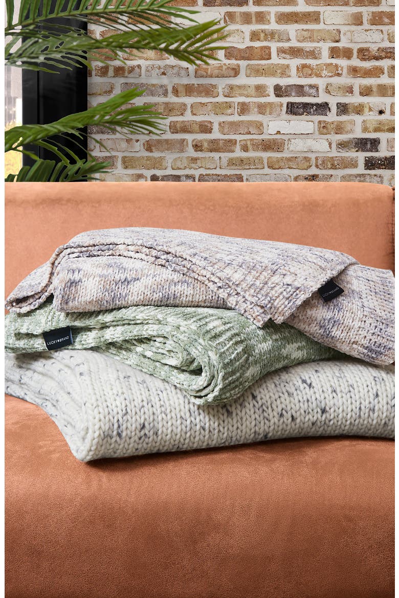 Logan Chenille Blanket, Alternate, color, TAN/ GREY