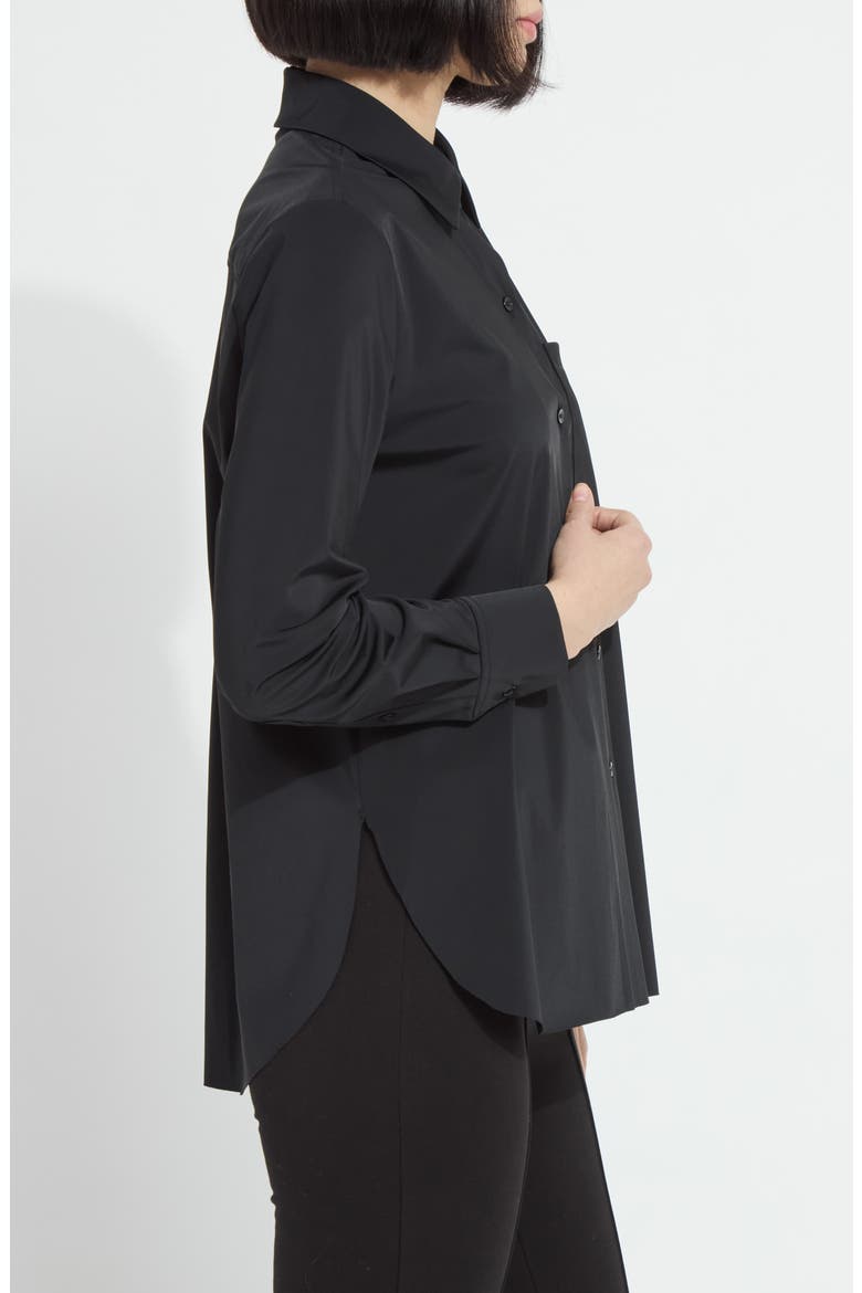 Schiffer 2.0 Microfiber Button Down Shirt, Alternate, color, BLACK
