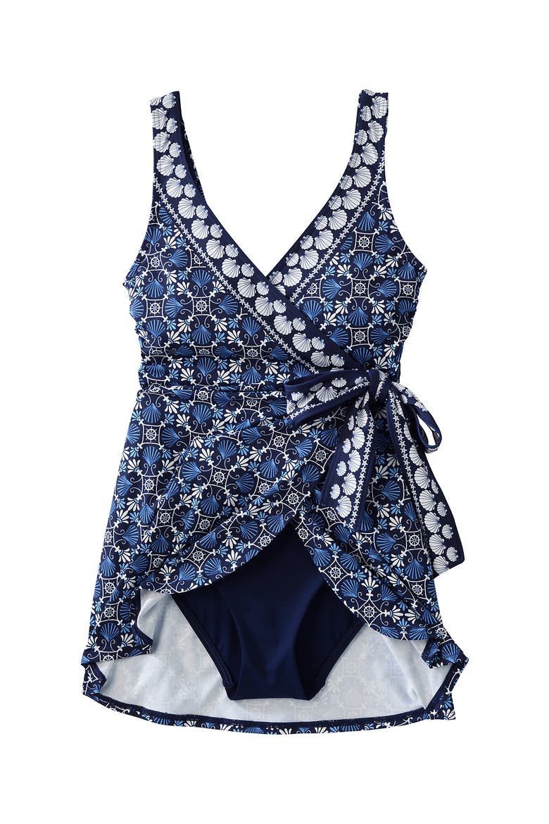 lands end side tie mini swim dress Women's Side Tie Mini Swim Dress Swimsuit - Lands' End - Black