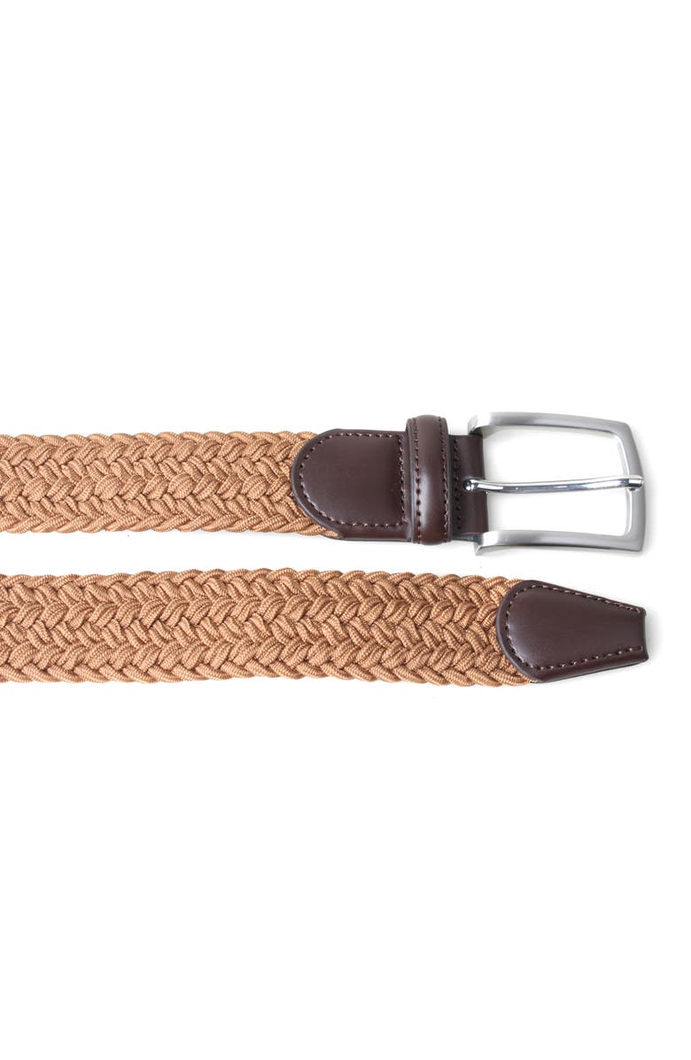 PX Stretch Braided Belt, Alternate, color, Khaki