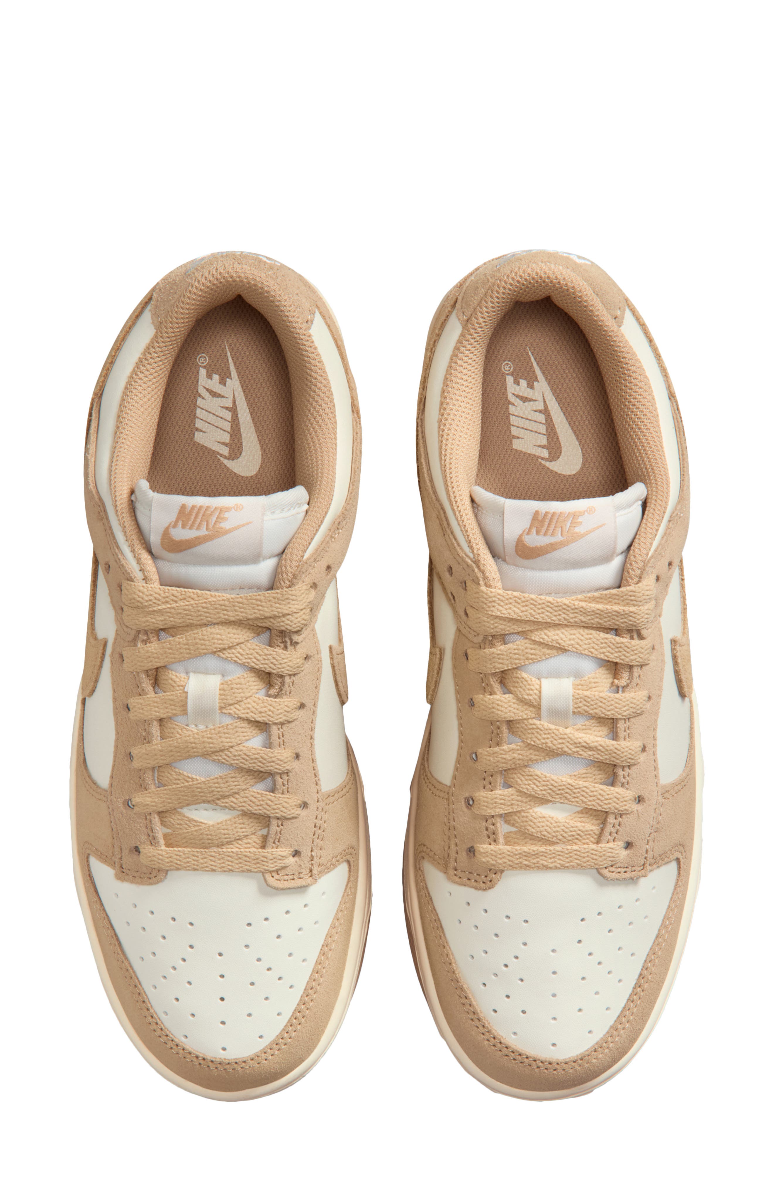 Nike Dunk Low Basketball Sneaker, Alternate, color, Sail/ White/ Gold/ Linen